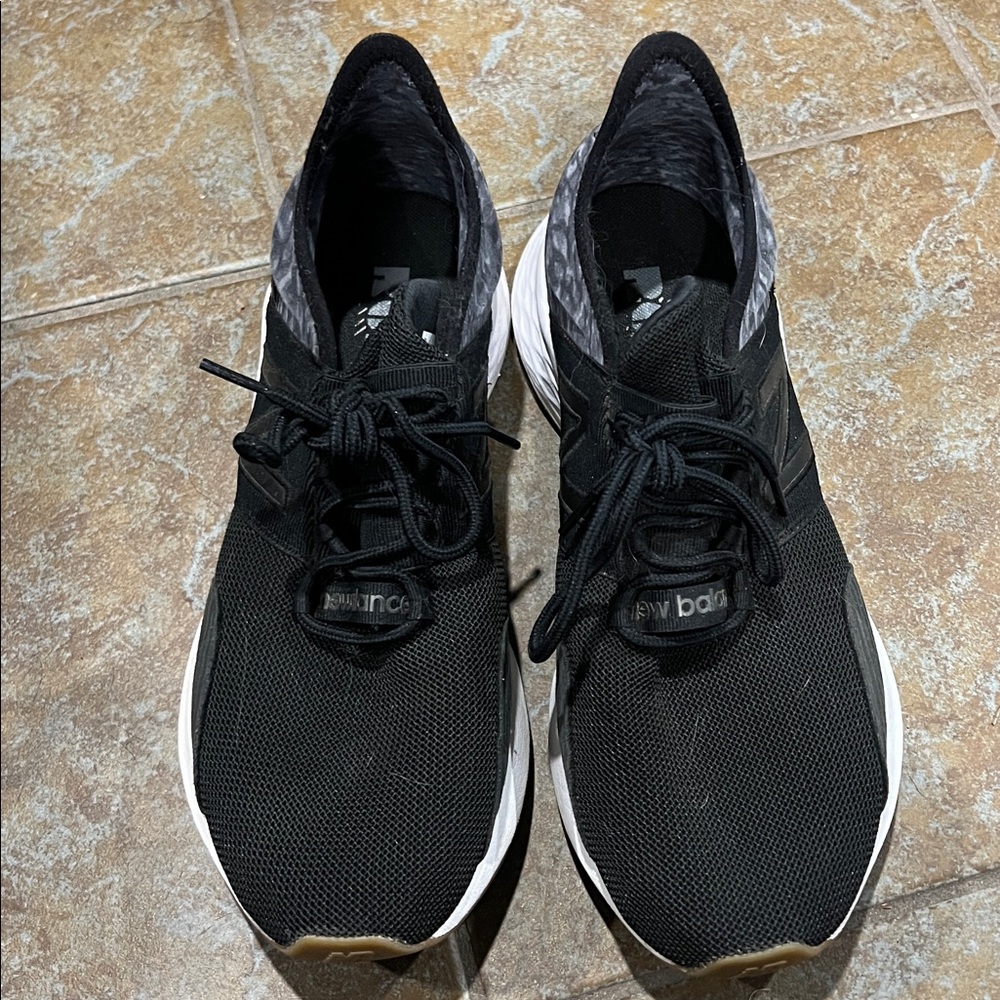 New Balance Black and White Running Shoes